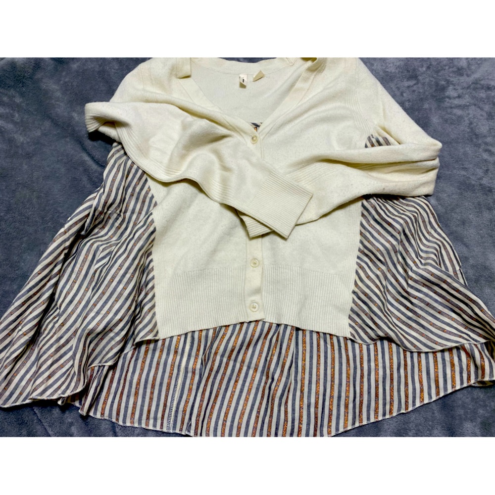 Long Sleeved Striped Blouse Size S